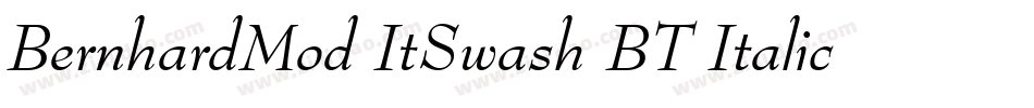 BernhardMod ItSwash BT Italic Swash字体转换